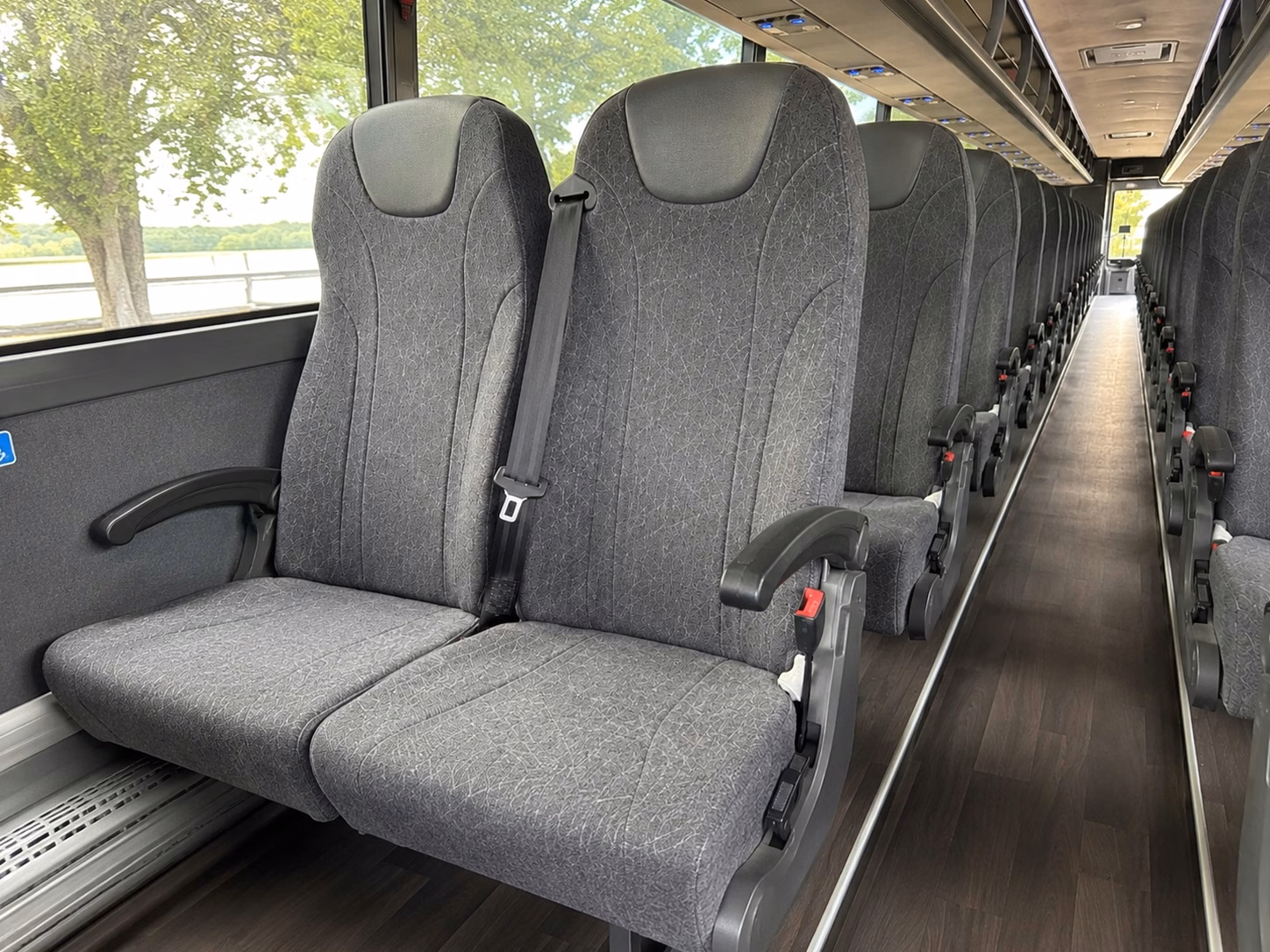 hampton charter bus rental inside