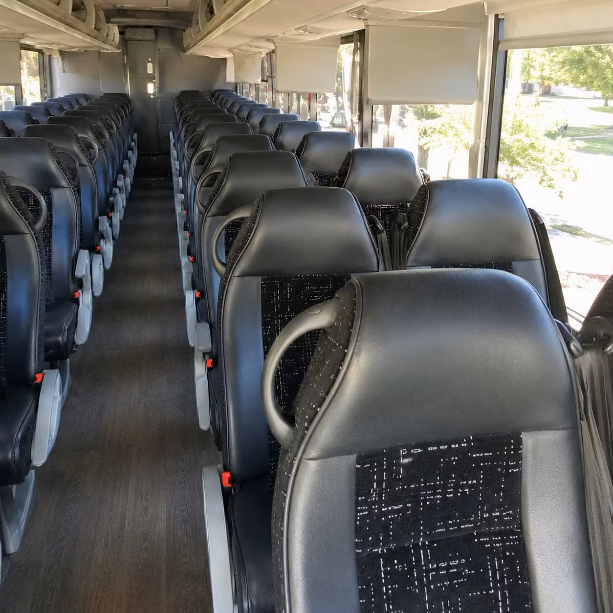 hampton charter bus rental interior