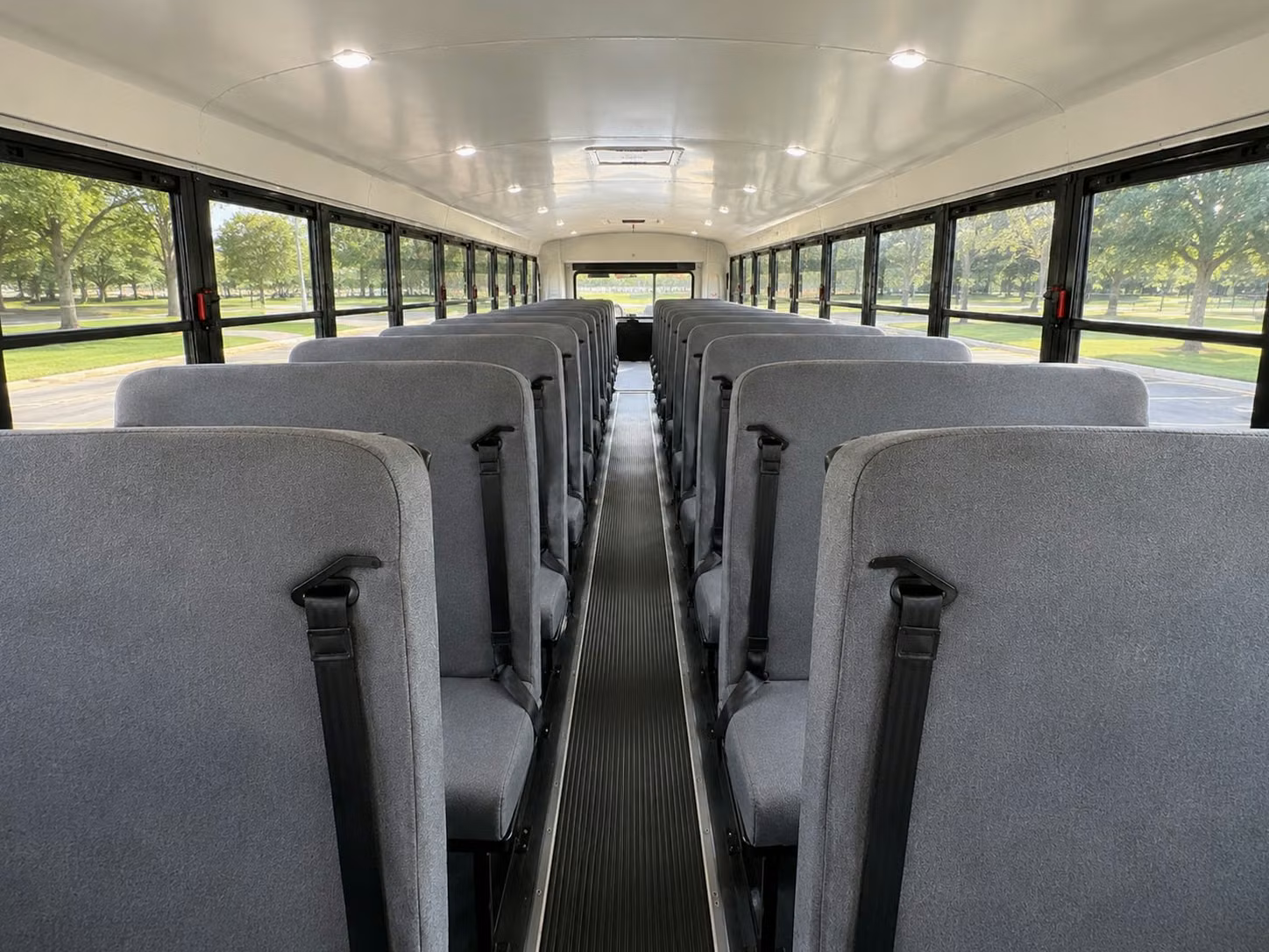 school bus inside